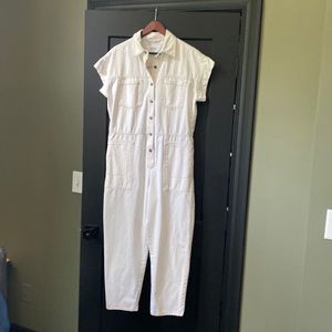 Pistols white denim jumpsuit